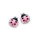Boucles coccinelles roses