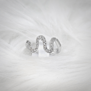 Bague or blanc 18ct et diamants 305-33
