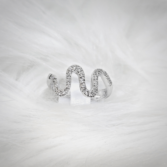 Bague or blanc 18ct et diamants 305-33