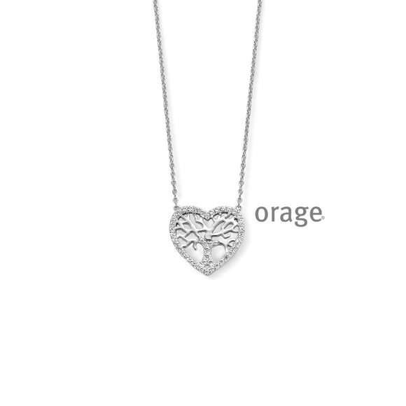 Collier coeur arbre de vie V1426 / AS020