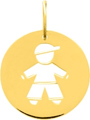 Médaille ronde garçon 18ct 369-233