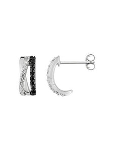 Boucles créoles black & white 680-1184
