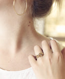 Bague pampilles en plaqué or