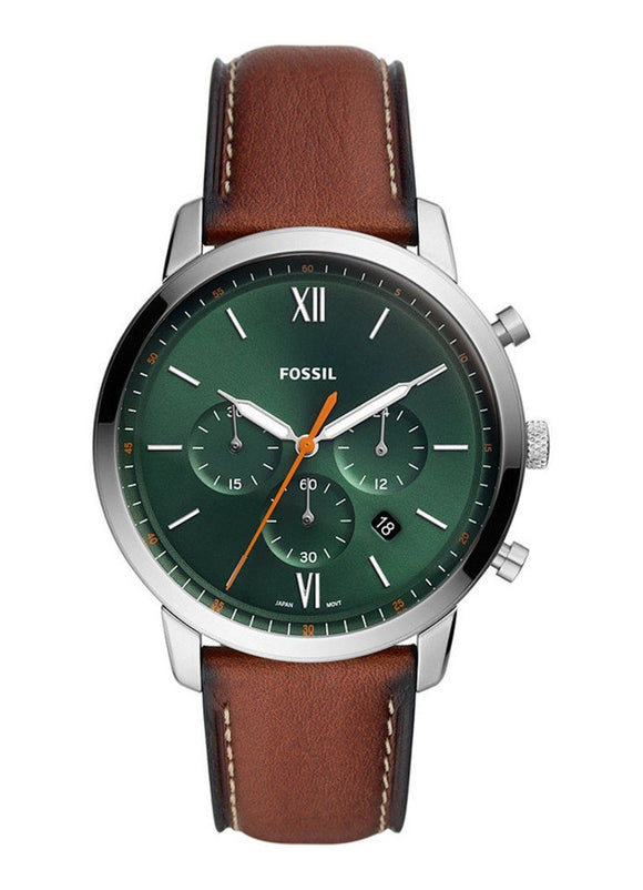 Chrono Neutra vert cuir brun