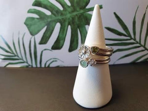 Set de 4 bagues en argent n°10 Taille 54-55