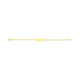 Gourmette en or 9ct maille forçat et plaque ovale 446-447