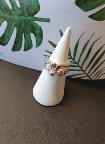 Set de 4 bagues en argent n°7 Taille 54-55