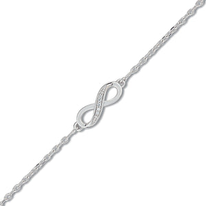 Bracelet infini zirconium Argent 4  - 645-2140