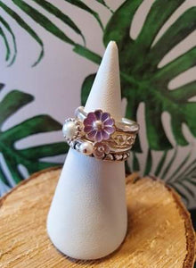 Set de 4 bagues en argent n°1 Taille 50-51