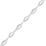 Bracelet Gloria en argent et zirconium