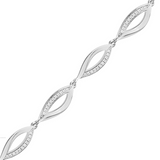 Bracelet Gloria en argent et zirconium