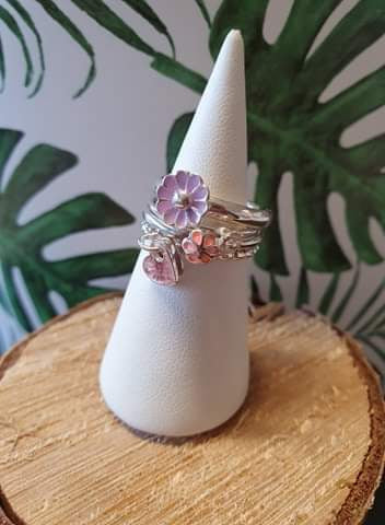 Set de 4 bagues en argent n°5 Taille 52-53