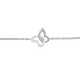 Bracelet Papillon en argent et zirconium