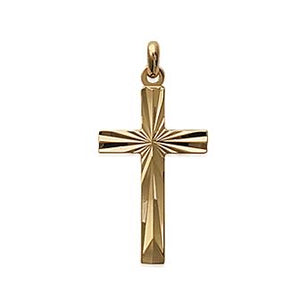 Pendentif croix en plaqué or 762-91