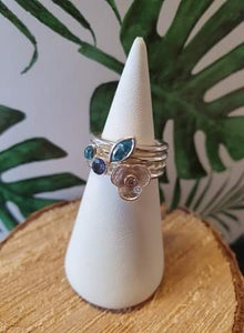 Set de 4 bagues en argent n°6 Taille 48-49