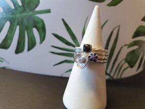 Set de 4 bagues en argent n°3 Taille 54-55