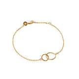 Bracelet double cercles en Plaqué or