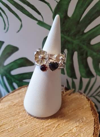 Set de 4 bagues en argent n°6 Taille 50-51