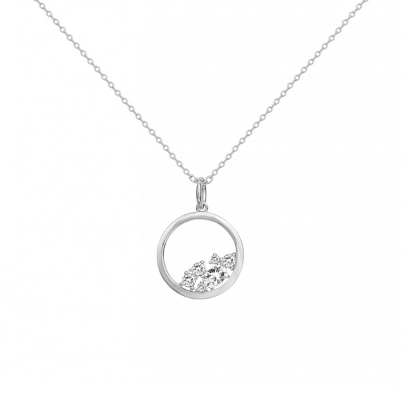 Collier en argent et zirconium