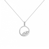 Collier en argent et zirconium