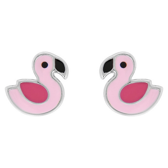 Boucles flamant rose courtes