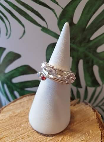 Set de 4 bagues en argent n°10 Taille 50-51