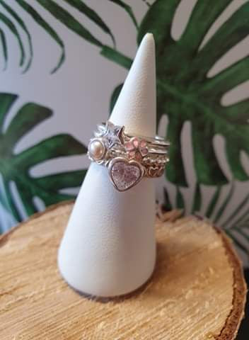 Set de 4 bagues en argent n°14 Taille 50-51