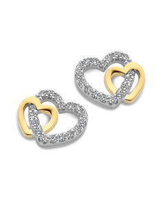 Boucles cœur bicolore N2X58