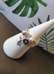 Set de 4 bagues en argent n°8 Taille 54-55