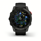 Garmin Epix2 Sapphire Titane  Silicone Noir