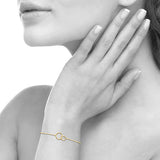 Bracelet double cercles en Plaqué or