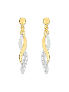 Boucles d'oreilles en or 18ct et diamants 382-143