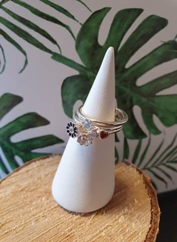 Set de 4 bagues en argent n°5 Taille 50-51