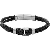Bracelet Fossil Léo noir