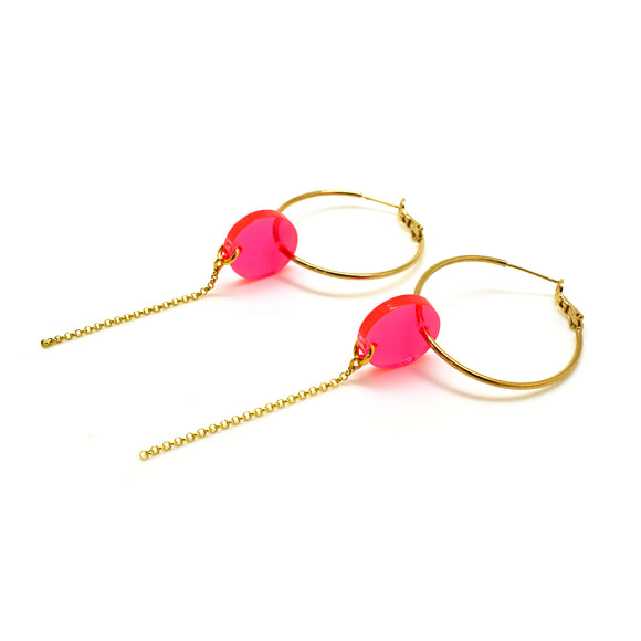 Boucles Moon plaqué Or / Rose